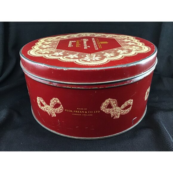 Vintage Peek Frean Afternoon Tea Biscuit Tin Cookie Box London England EMPTY - Picture 4 of 9